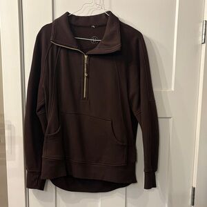 lululemon athletica Women's Quarter-Zip Pullover Sweater - Brown